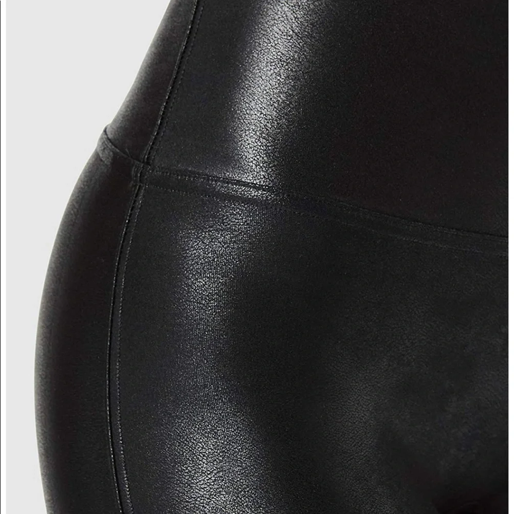 SPANX | NWT black faux leather legging size M